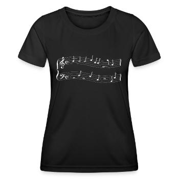 Matalic Cleff - Frauen Funktions-T-Shirt - Schwarz - Vorne - AI Model Female 172 light (172cm)