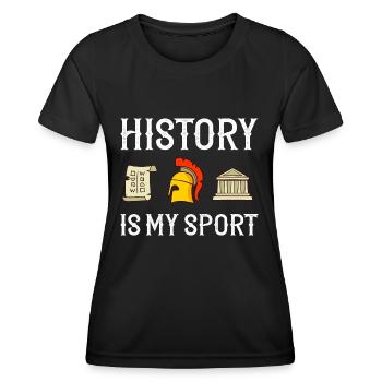 History Teacher Lesson Professor Historian - Women's Functional T-Shirt - black - Front - AI Model Female 172 light (172cm)