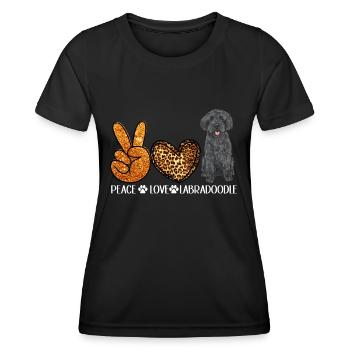 Labradoodle Dog - Women's Functional T-Shirt - black - Front - AI Model Female 172 light (172cm)