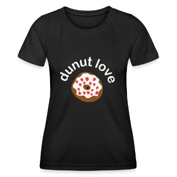Donut Herz - Frauen Funktions-T-Shirt - Schwarz - Vorne - AI Model Female 172 light (172cm)