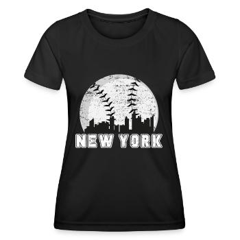 New York City Skyline Baseball Lover - Women's Functional T-Shirt - black - Front - AI Model Female 172 light (172cm)