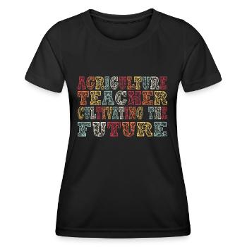 Agricultural teacher training of the future - Women's Functional T-Shirt - black - Front - AI Model Female 172 light (172cm)