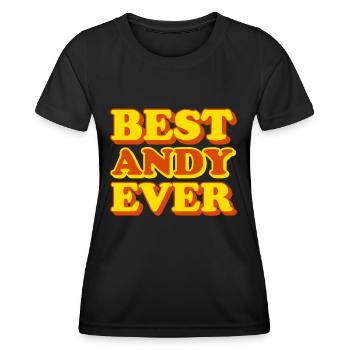 Andy First Name Funny Gift - Women's Functional T-Shirt - black - Front - AI Model Female 172 light (172cm)