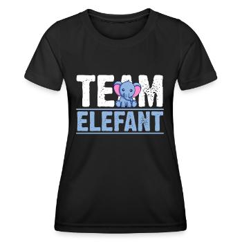 Elefant Elefanten - Frauen Funktions-T-Shirt - Schwarz - Vorne - AI Model Female 172 light (172cm)