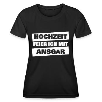 JGA Ansgar - Frauen Funktions-T-Shirt - Schwarz - Vorne - AI Model Female 172 light (172cm)