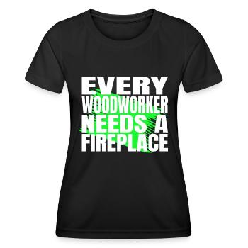 birthday gift wood quote gift idea cutter - Frauen Funktions-T-Shirt - Schwarz - Vorne - AI Model Female 172 light (172cm)