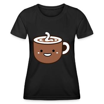 Humor Kleine heiße Schokolade - Frauen Funktions-T-Shirt - Schwarz - Vorne - AI Model Female 172 light (172cm)
