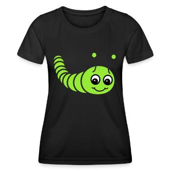 Raupen Insektenliebe Kleine Raupe - Frauen Funktions-T-Shirt - Schwarz - Vorne - AI Model Female 172 light (172cm)