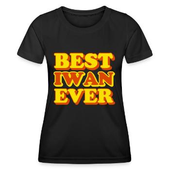 Cadeau amusant avec prénom Ivan - T-shirt sport Femme - noir - Devant - AI Model Female 172 light (172cm)
