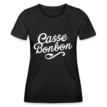Casse bonbon - T-shirt sport Femme - noir - Devant - AI Model Female 172 light (172cm)
