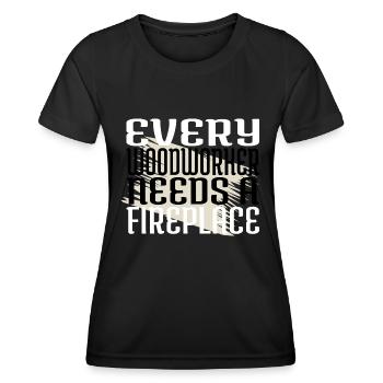 ébéniste charpentier un charpentier prière t-shirts - T-shirt sport Femme - noir - Devant - AI Model Female 172 light (172cm)
