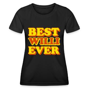 Willi Vorname Lustiges Geschenk - Frauen Funktions-T-Shirt - Schwarz - Vorne - AI Model Female 172 light (172cm)
