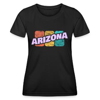 Cadeau pour l’Arizona - T-shirt sport Femme - noir - Devant - AI Model Female 172 light (172cm)