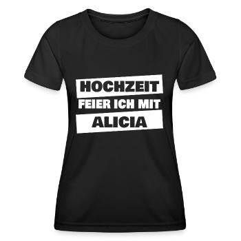 JGA Alicia - Frauen Funktions-T-Shirt - Schwarz - Vorne - AI Model Female 172 light (172cm)