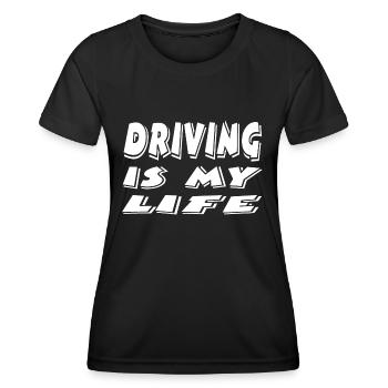 Auto - Frauen Funktions-T-Shirt - Schwarz - Vorne - AI Model Female 172 light (172cm)