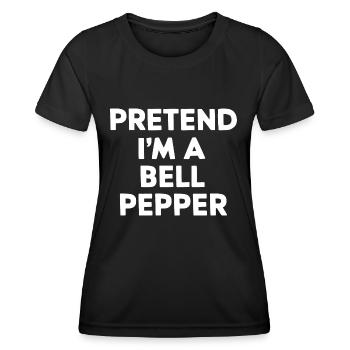 Paprika Geschenk - Frauen Funktions-T-Shirt - Schwarz - Vorne - AI Model Female 172 light (172cm)