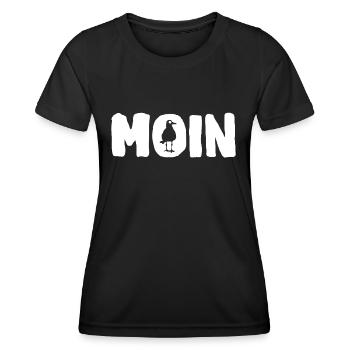 Idée cadeau Moin - T-shirt sport Femme - noir - Devant - AI Model Female 172 light (172cm)