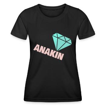 Edel Anakin - Frauen Funktions-T-Shirt - Schwarz - Vorne - AI Model Female 172 light (172cm)