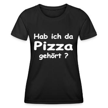 Pizza - Frauen Funktions-T-Shirt - Schwarz - Vorne - AI Model Female 172 light (172cm)