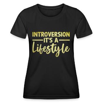 Introversion C’est un dicton de style de vie pour - T-shirt sport Femme - noir - Devant - AI Model Female 172 light (172cm)