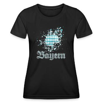 Bayern - Frauen Funktions-T-Shirt - Schwarz - Vorne - AI Model Female 172 light (172cm)