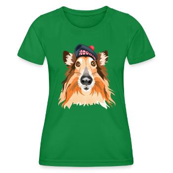 Scottish collie - Women's Functional T-Shirt - kelly green - Front - AI Model Female 172 dark (172cm)