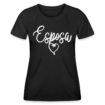 Esposa Cute Wife To Be Bride Couple Wedding Gift - Women's Functional T-Shirt - black - Front - AI Model Female 172 light (172cm)