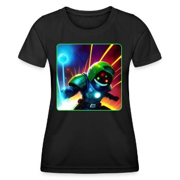 Cooler Weltraum Astronaut - Frauen Funktions-T-Shirt - Schwarz - Vorne - AI Model Female 172 light (172cm)
