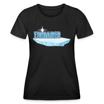 Ice baths, winter bath, hardening, cold therapy, ice bath - Women's Functional T-Shirt - black - Front - AI Model Female 172 light (172cm)