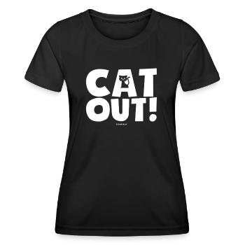 Sortez ! - T-shirt sport Femme - noir - Devant - AI Model Female 172 light (172cm)