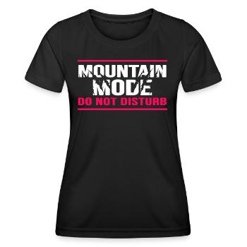 Climbing mountaineering bouldering alpine climbing - Women's Functional T-Shirt - black - Front - AI Model Female 172 light (172cm)