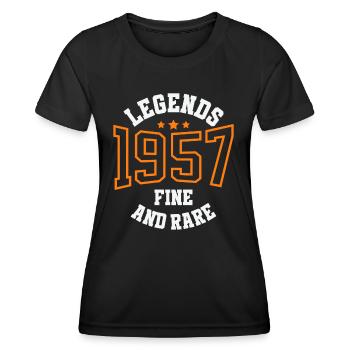 Legends 1957 – Fine and Rare Vintage Geschenkidee - Frauen Funktions-T-Shirt - Schwarz - Vorne - AI Model Female 172 light (172cm)