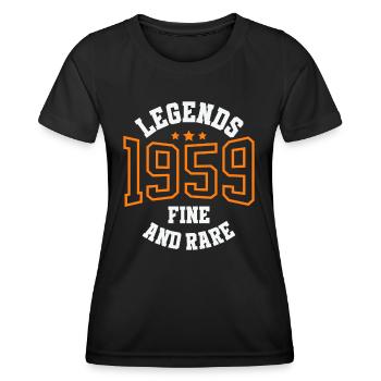 Legends 1959 – Belle et rare idée cadeau vintage - T-shirt sport Femme - noir - Devant - AI Model Female 172 light (172cm)