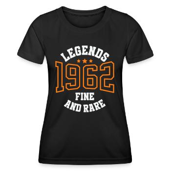 Legends 1962 – Fine and Rare Vintage Geschenkidee - Frauen Funktions-T-Shirt - Schwarz - Vorne - AI Model Female 172 light (172cm)