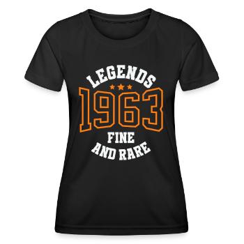 Legends 1963 – Belle et rare idée cadeau vintage - T-shirt sport Femme - noir - Devant - AI Model Female 172 light (172cm)