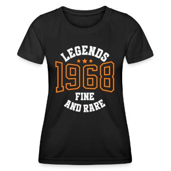 Legends 1968 – Belle et rare idée cadeau vintage - T-shirt sport Femme - noir - Devant - AI Model Female 172 light (172cm)