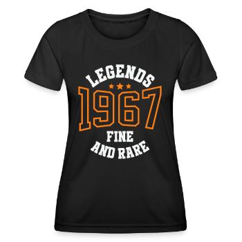 Legends 1967 – Fine and Rare Vintage Geschenkidee - Frauen Funktions-T-Shirt - Schwarz - Vorne - AI Model Female 172 light (172cm)