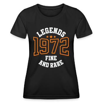 Legends 1972 – Fine and Rare Vintage Geschenkidee - Frauen Funktions-T-Shirt - Schwarz - Vorne - AI Model Female 172 light (172cm)