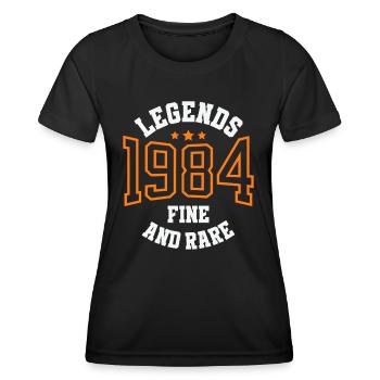 Legends 1984 – Belle et rare idée cadeau vintage - T-shirt sport Femme - noir - Devant - AI Model Female 172 light (172cm)