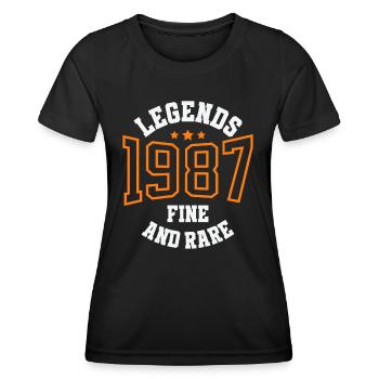Legends 1987 – Belle et rare idée cadeau vintage - T-shirt sport Femme - noir - Devant - AI Model Female 172 light (172cm)
