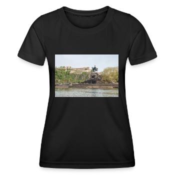 Kaiser Wilhelm I. Festung Ehrenbreitstein Koblenz - Frauen Funktions-T-Shirt - Schwarz - Vorne - AI Model Female 172 light (172cm)