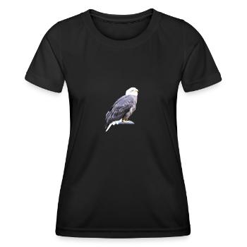 Adler - Frauen Funktions-T-Shirt - Schwarz - Vorne - AI Model Female 172 light (172cm)