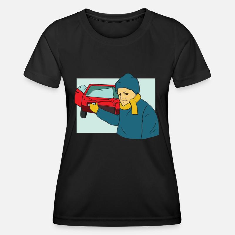 Make car like this, I do so accident - Women's Functional T-Shirt - black