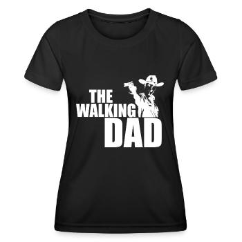 Le père de La Walking - T-shirt sport Femme - noir - Devant - AI Model Female 172 light (172cm)