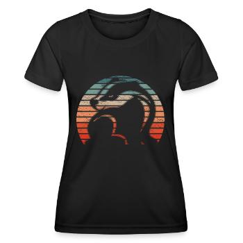 Retro Honey Badger Vintage Honey Badger - Women's Functional T-Shirt - black - Front - AI Model Female 172 light (172cm)