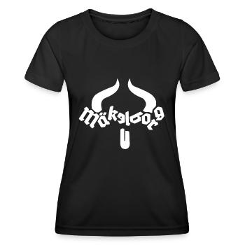 Mecklenburg Mäkelborg Ochse Fraktur - Frauen Funktions-T-Shirt - Schwarz - Vorne - AI Model Female 172 light (172cm)