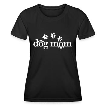 Dog Mom - Hundeliebhaberin Hund - Frauen Funktions-T-Shirt - Schwarz - Vorne - AI Model Female 172 light (172cm)
