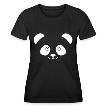 Panda - Frauen Funktions-T-Shirt - Schwarz - Vorne - AI Model Female 172 light (172cm)