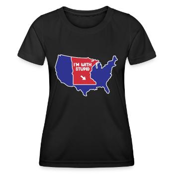 Minnesota Design für patriotische Minnesotaner - Frauen Funktions-T-Shirt - Schwarz - Vorne - AI Model Female 172 light (172cm)
