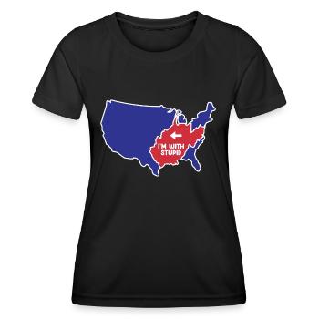 West Virginia für patriotische West Virginianer - Frauen Funktions-T-Shirt - Schwarz - Vorne - AI Model Female 172 light (172cm)